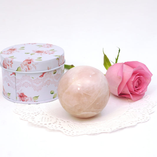 Pink round Rose Quartz for Love and Bond