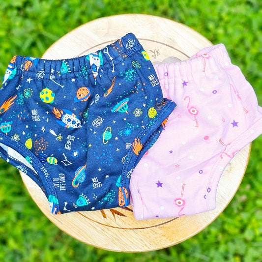 Comfy Cloth Diaper Pants - Set of 2 (0-6 months)